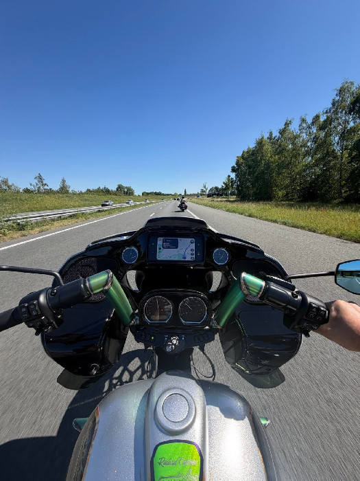 Titanium handlebars and dashboard of TITAN