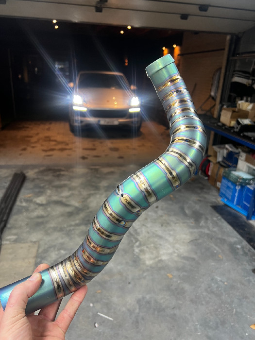 Finished titanium exhaust
