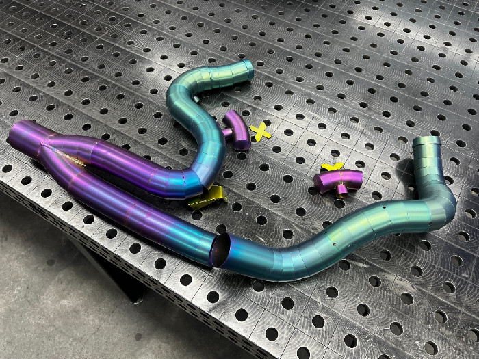 Anodised exhaust segments